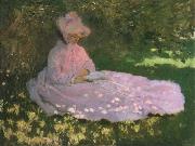 Claude Monet A Woman in a Garden,Spring time Germany oil painting artist